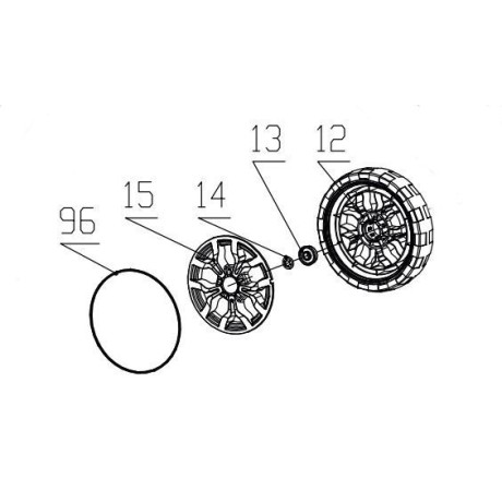 ROUES AVANT POUR SCARIFICATEUR/AERATEUR PARKSIDE PLV 1500 A1 / B1