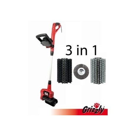 BROSSE DE NETTOYAGE UNIVERSELLE ELECTRIQUE ERB 550 Set pour pierre, béton, bois, WPC, joints