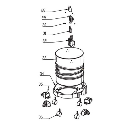 CUVE POUR ASPIRATEUR INJECTEUR / EXTRACTEUR PARKSIDE PWS 20 B2 - REF: 91105689