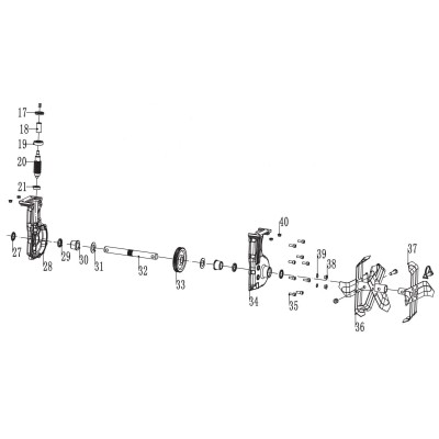 ARBRE DE TRANSMISSION POUR BINEUSE ELECTRIQUE PARKSIDE PGK 1400 B2 - IAN 374123