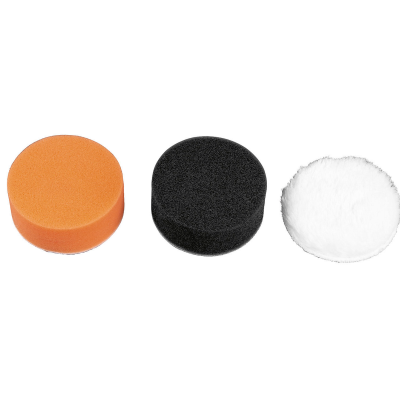 JEU DE TAMPONS DE POLISSAGE (ORANGE, NOIR, IMITATION FOURRURE) POUR POLISSEUSE DE CORRECTION PARKSIDE - REF: 91110501