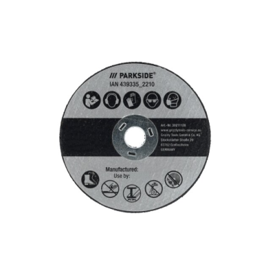DISQUE A TRONCONNER POUR MEULEUSE D'ANGLE SANS FIL PARKSIDE PWSAM 20 Li A1 - REF: 30211128