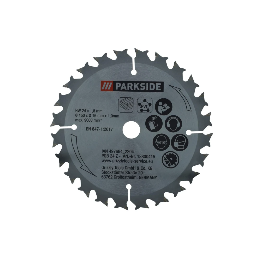 LAME SCIE CIRCULAIRE 24 DENTS POUR SCIE CIRCULAIRE PARKSIDE PHKSA 20 LI B3 - REF: 13800415